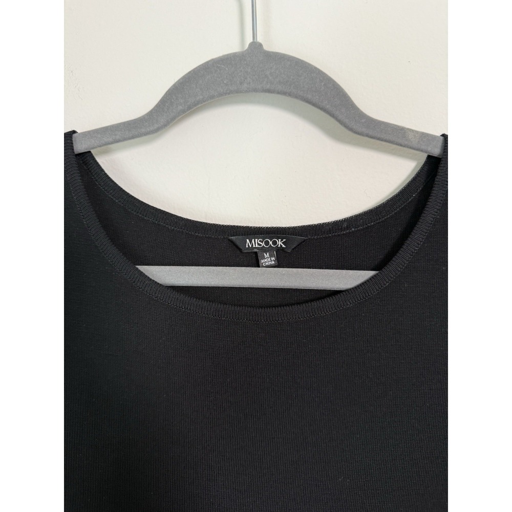 Misook Tank Top Women's Size M Black Scoop Neck Knit Sleeveless Business Casual‎ - Picture 3 of 7